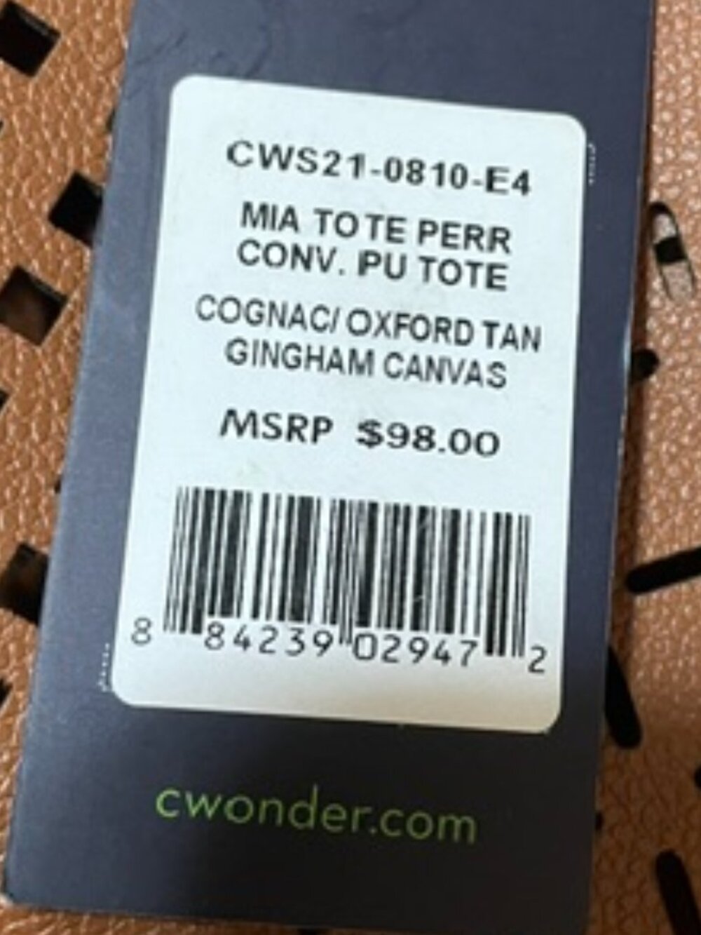 C. Wonder Mia Tote with Removable Pouch-NWT - Picture 4 of 11